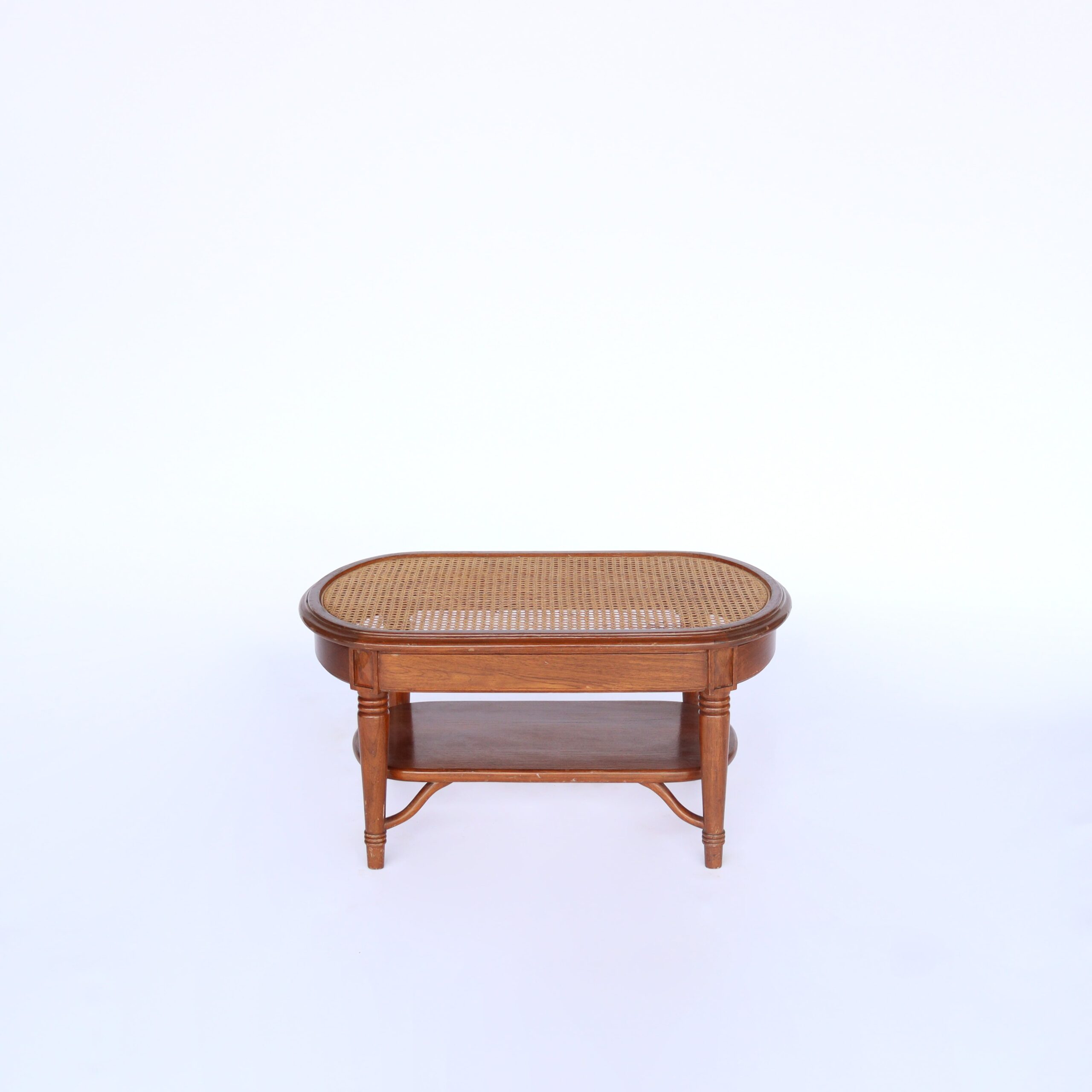 5266.3_D (Front)-min โต๊ะกลางวงรีสีน้ำตาลท๊อปกระจก