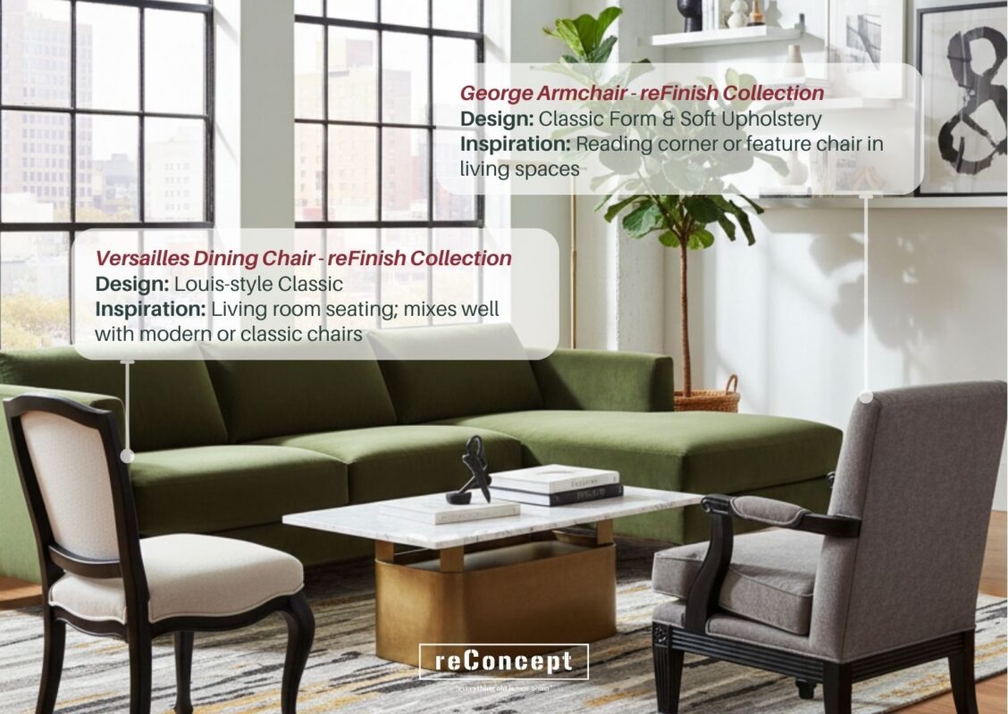 secondhand furniture refinish by reconcept